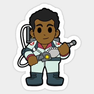 Winston Zeddemore Ghostbusters Chibi Sticker